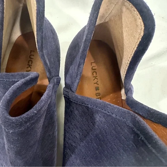 Lucky Brand Womens Baley Navy Suede Booties Shoes 8.5 Medium - Picture 12 of 12